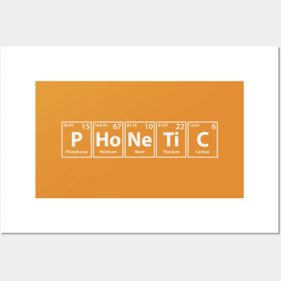 Phonetic (P-Ho-Ne-Ti-C) Periodic Elements Spelling Posters and Art